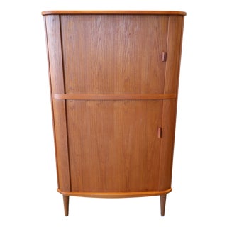 Vintage Teak Corner Bar Cabinet by Arne Hovmand Olsen for Skovmand & Andersen, Denmark, 1960s For Sale