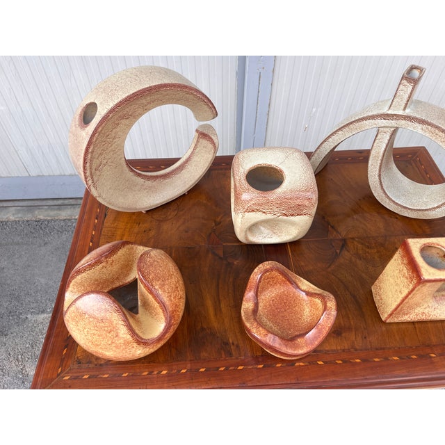 Vintage Ceramics by Roberto Rigon for Bertoncello, 1960s, Set of 6 For Sale - Image 11 of 14