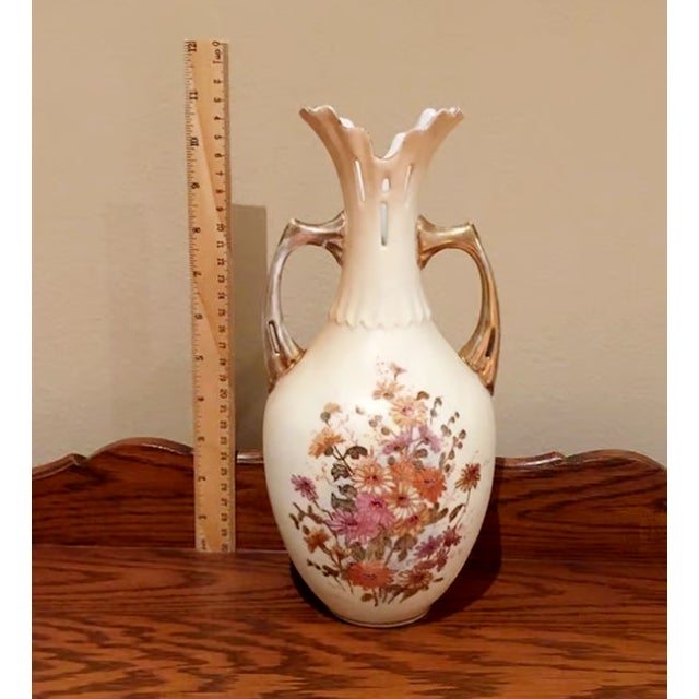 Antique Rudolstadt German Porcelain Vase For Sale - Image 4 of 4