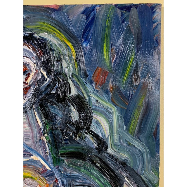 1990s Cubist Style Figurative Oil Painting on Canvas For Sale In Miami - Image 6 of 13