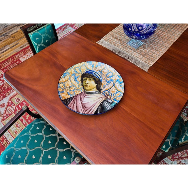 Large Italian Platter with Portrait After Botticelli For Sale - Image 9 of 11