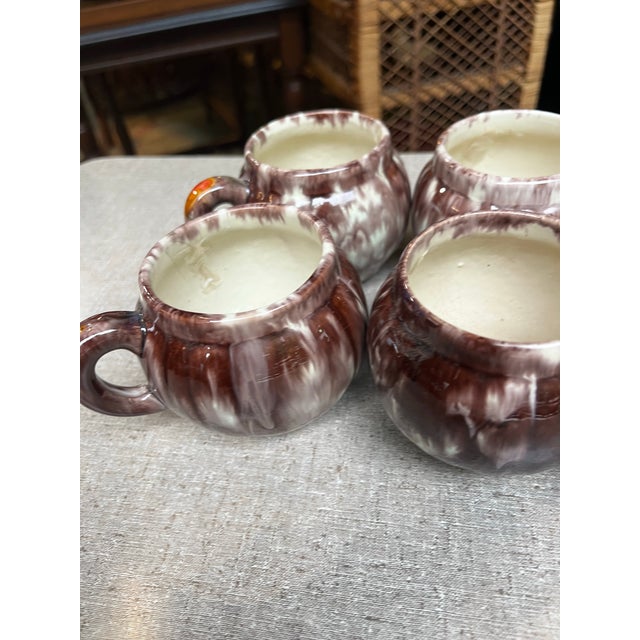 1970s Collection of Vintage Purple Pottery Mugs- Set of 8 For Sale - Image 5 of 7