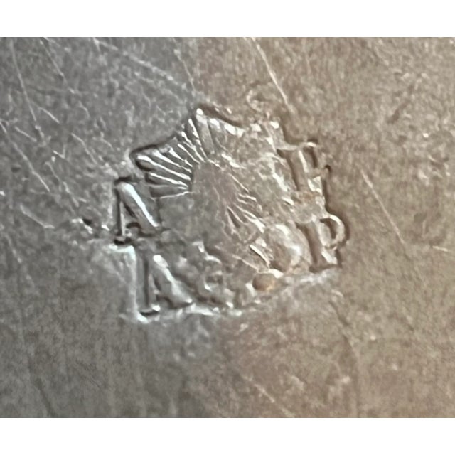 Two Antique French Heavy Pewter Measuring Tankards Two 1-liter pewter measures from France circa 1850. Both are hallmarked...