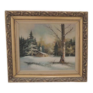 1960s Oil Painting by James Fuller "California School of Painters" Landscape Scene For Sale