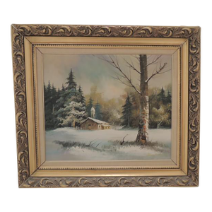 1960s Oil Painting by James Fuller "California School of Painters" Landscape Scene