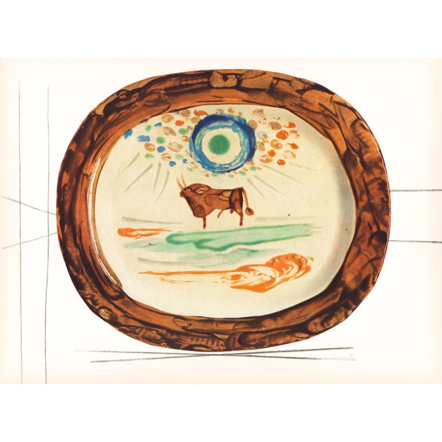 Pablo Picasso "Ceramiqués De Picasso" (Ceramics) 1948 True First Edition Prints - Bulls - Set of 3 For Sale - Image 4 of 4