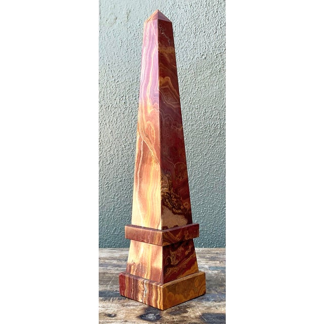 Gemstone Vintage Neoclassical Stone Obelisk For Sale - Image 7 of 12