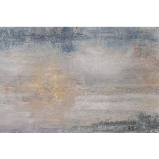 José Luis Sanz Magallon, Impressionist River Scene, 20th-Century, Oil on Canvas, Framed For Sale - Image 6 of 12