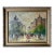 1950s Vintage Parisian Street Landscape Oil on Canvas Painting, Unsigned For Sale