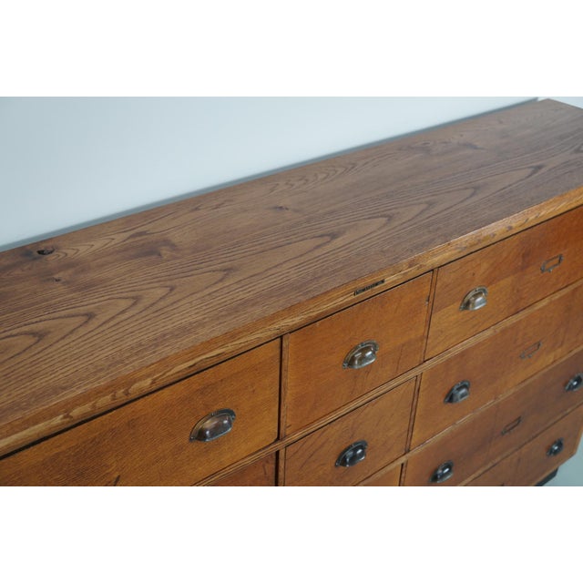 Large Dutch Oak Apothecary Cabinet, 1930s For Sale - Image 14 of 18