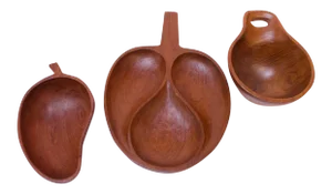 Collection of Three Vintage Teak Serving Pieces Including Designs by Laurs Jensen for Odense