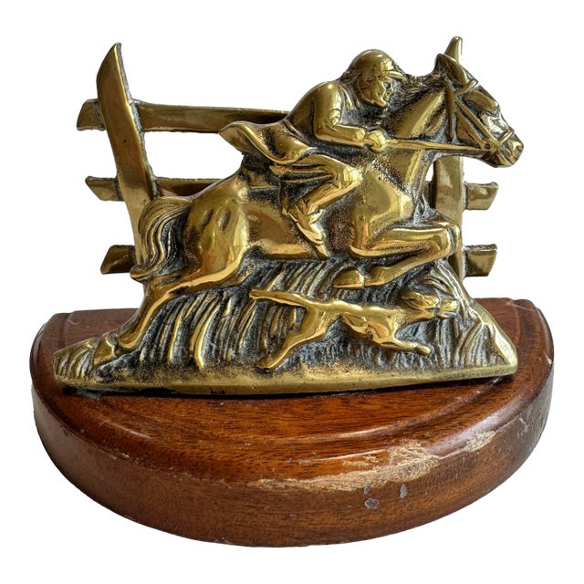 Early 20th Century English Equestrian Hunting Letter Holder For Sale