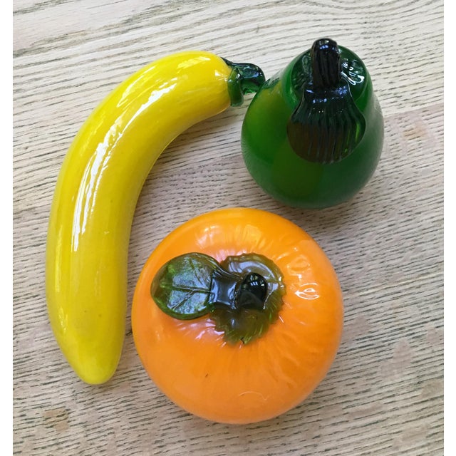 Bowl of HandBlown Glass Fruit and Vegetables 10 Pieces Chairish