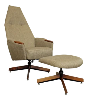 Mid-Century Modern Adrian Pearsall Lounge Chair 2174c & Ottoman 2175o