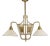 French Chandelier in Brass with Opal Glass Shade, 1890s For Sale