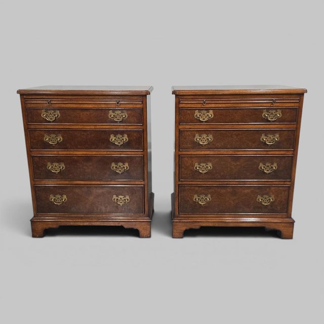Burr Walnut Chests of Drawers, 1920, Set of 2 For Sale - Image 12 of 12