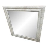 Vintage Postmodern Faux Marble Laminate Mirror For Sale
