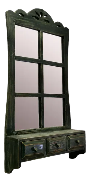 Wall Hanging Mirror with Drawers, 1960s