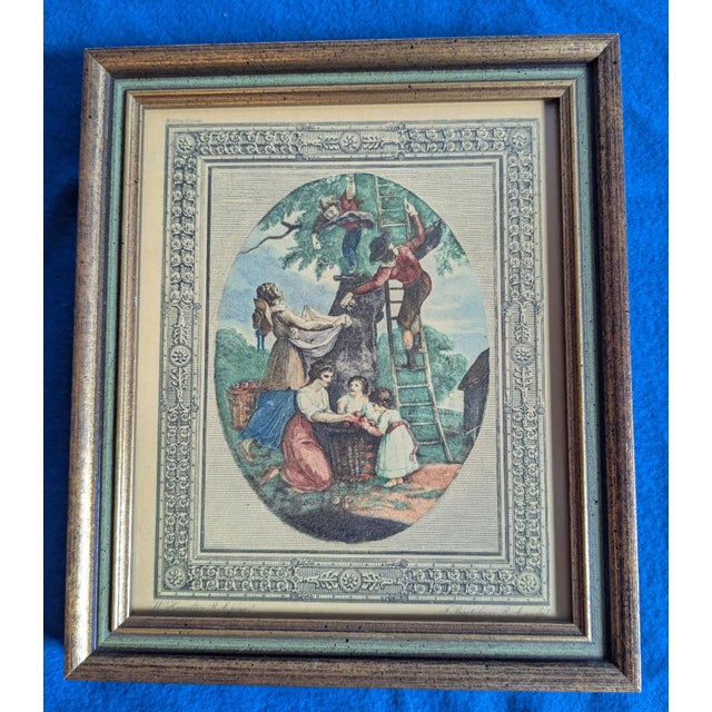 1940s Set of 6 Small Framed Sidney Z Lucas Prints - Months of the Year - English Country Pastoral Art For Sale - Image 9 of 11