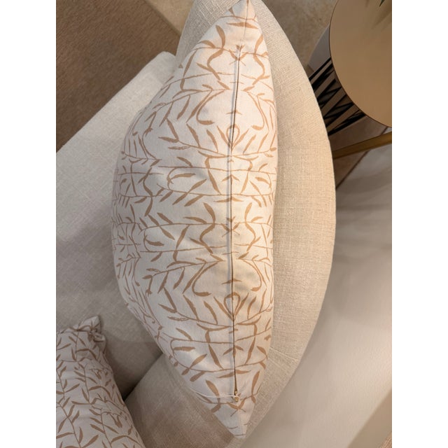 Contemporary Truett Ivory & Beige Branch Accent Pillow For Sale - Image 3 of 3