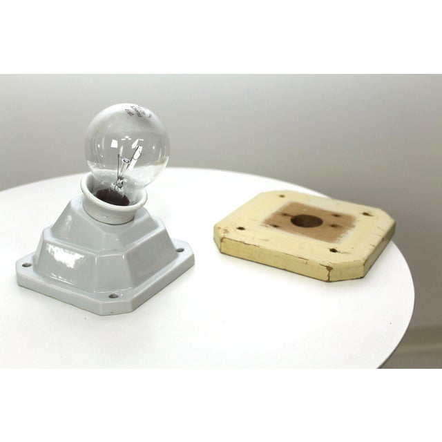 Ceramic Antique Porcelain Sconce from Brunquell, 1910s For Sale - Image 7 of 16