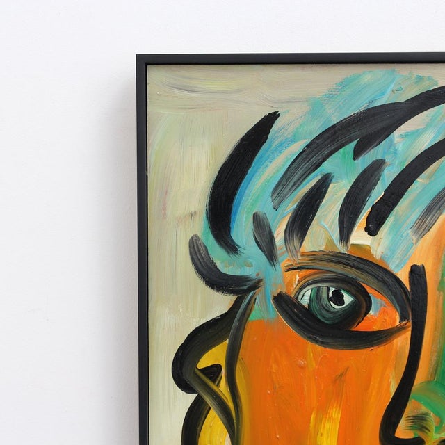 Peter Robert Keil, Portrait of a Woman with Short Hair, 1983, Oil on Board For Sale - Image 6 of 17