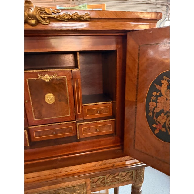 Early 18th Century A Late 18th Century Dutch Mahogany and Floral Marquetry Cabinet on Stand, For Sale - Image 5 of 18