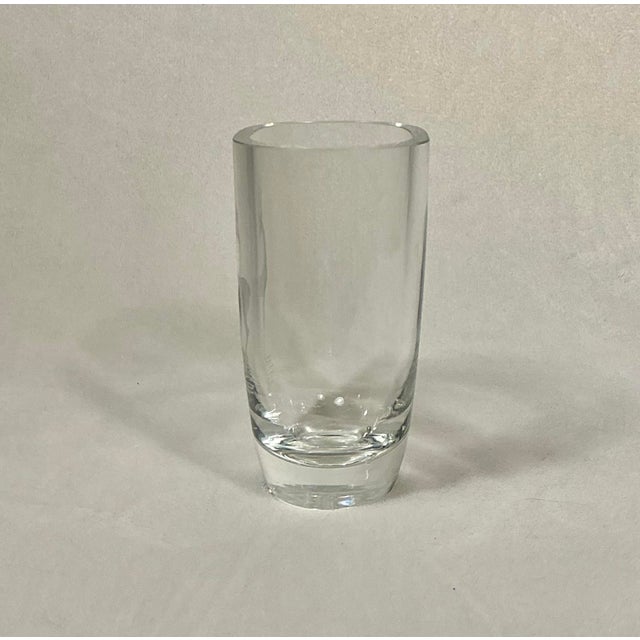 Kosta Boda Vintage Scandinavian Large Glass Vase Art-Glass Etched Deer, C. 1950s-1960s For Sale - Image 4 of 11