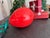 Red Glossy Ceramic Balloon Wall Sculpture -Large Size For Sale - Image 11 of 13