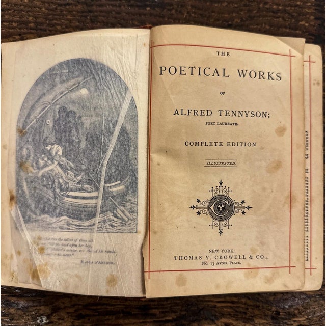 Red Rare 1830 Poetic Works of Alfred, Lord Tennyson For Sale - Image 8 of 12