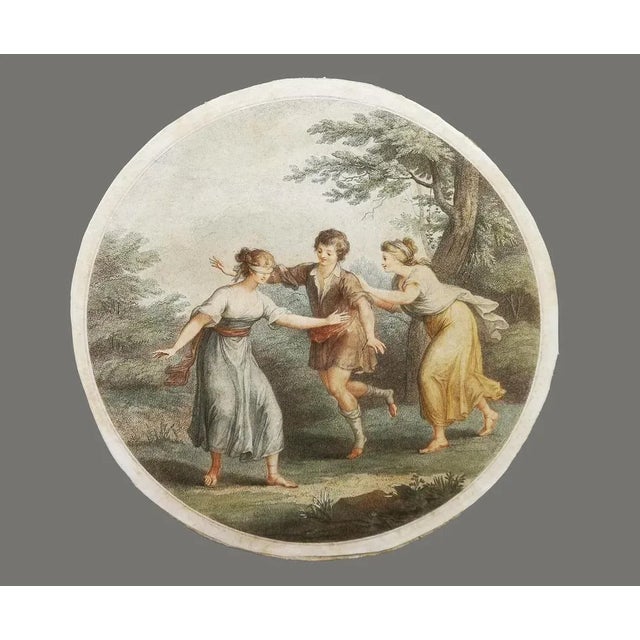 Genre Scenes, Original Etching in the style of Angelika Kaufmann, 1780s For Sale - Image 3 of 5