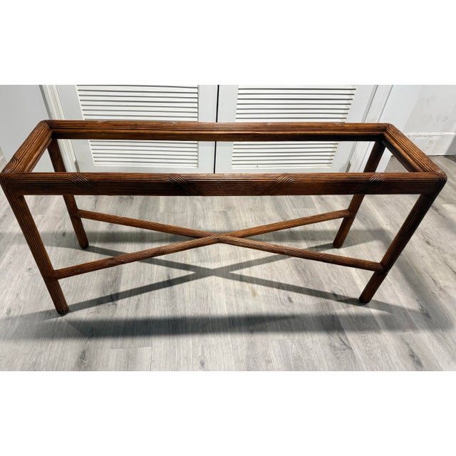 Make a Statement Lovely lines and texture on this long console table with the signature Gabriella Crespi reeded style. A...