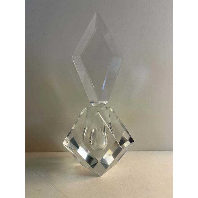 1970s Vintage Crystal Perfume Bottle For Sale - Image 9 of 9
