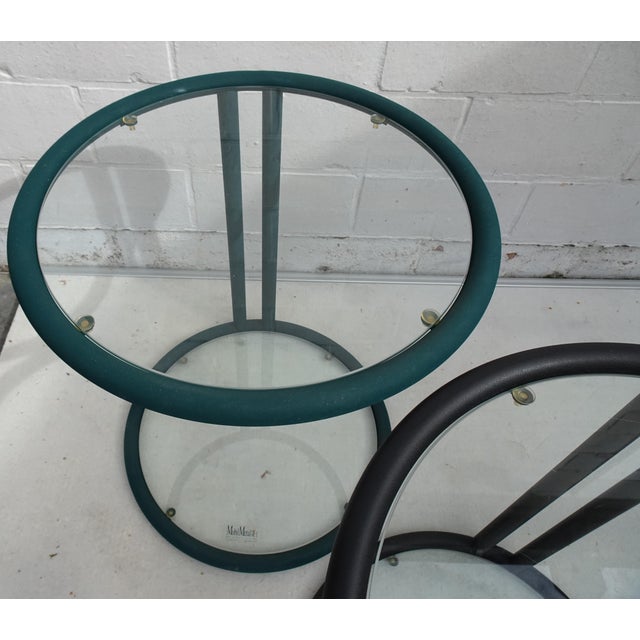 Vintage Metal Side Tables by Mobil Metal, Italy, 1980s, Set of 2 For Sale - Image 11 of 15