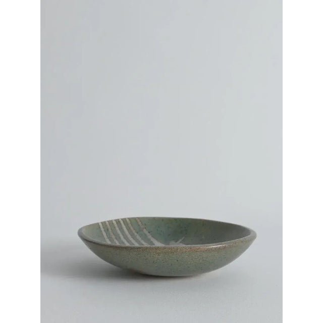 Mid-Century Modern Mid-Century Modern Handmade Stoneware Bowl with Abstract Motif, 1960s For Sale - Image 3 of 18