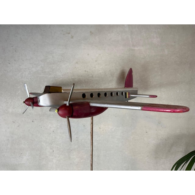 Vintage Toy Airplane in Wood For Sale - Image 6 of 16