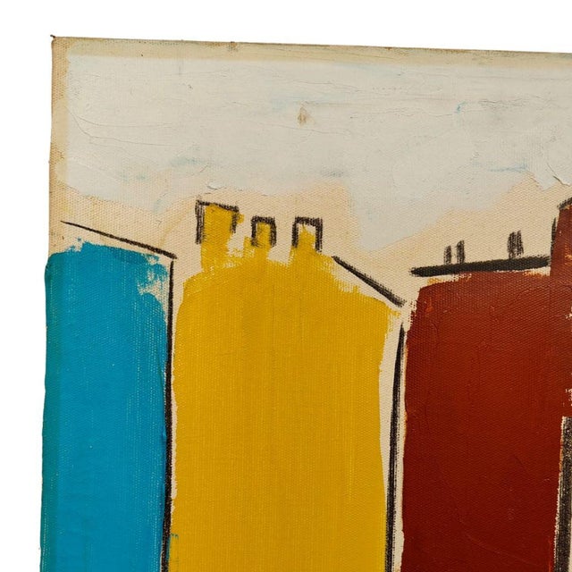 1950s Sante Monachesi, City View, Italy, 1955-1965, Oil on Canvas For Sale - Image 5 of 8