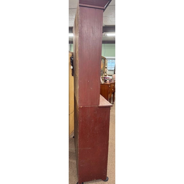 Antique 19th Century 2 Part Step Back Cupboard For Sale In Boston - Image 6 of 12
