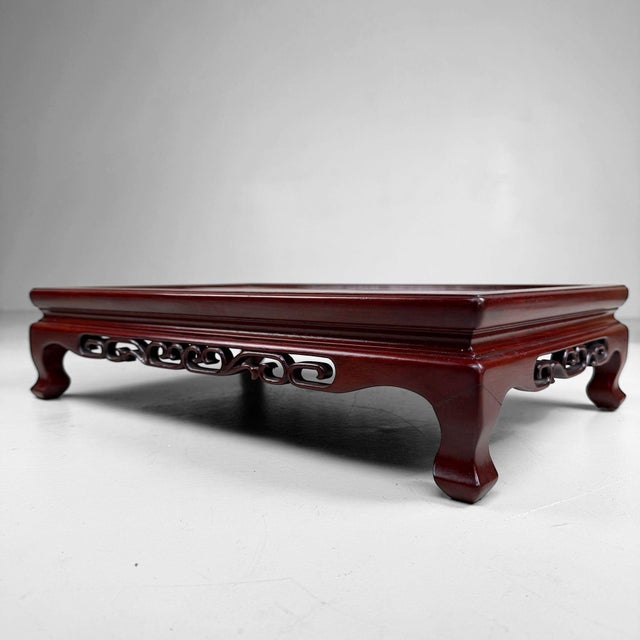 Maroon Low Vintage Japanese Karimoku Stand, 1960-1970 For Sale - Image 8 of 17
