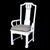 Set of 6 Ming Style White Dining Chairs For Sale - Image 4 of 5