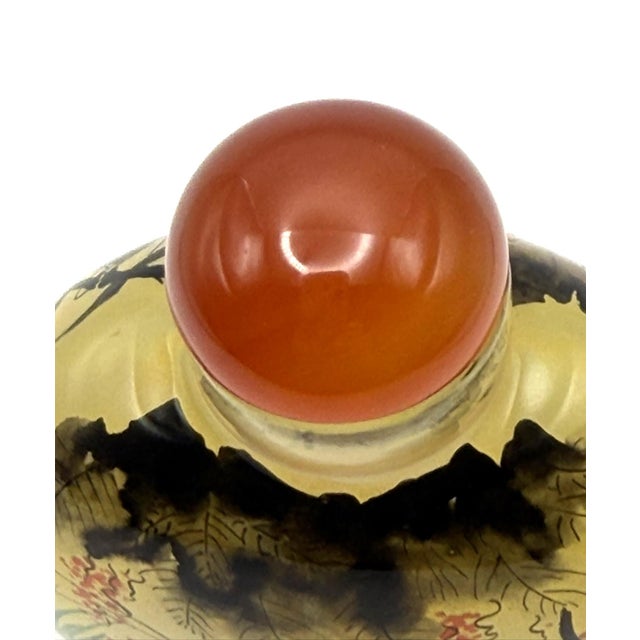 Beautifully Painted Inside Painted Snuff Bottle With Praying Mantis and Grasshoppers For Sale - Image 14 of 16