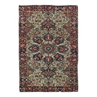 Antique Sarouk Rug 3'3'' x 4'11'' For Sale