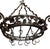 Metal Vintage Wrought Iron Hanging Pot Rack With Hand Forged Roses and Vines For Sale - Image 7 of 8