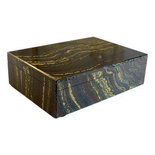 Handcrafted Box in Tiger Iron, Italy, 1950s For Sale
