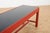 Wooden Side Table with Red Lacquer Black Glass Top For Sale - Image 9 of 13