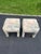 Mid-Century Modern Parsons Console Table With Upholstered Ottomans For Sale - Image 9 of 18