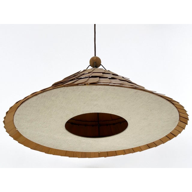 Wood Mid-Century Pendant Lamp from Vest Leuchten, Austria, 1970s For Sale - Image 7 of 18