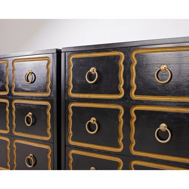 Pair of Mid-Century Modern Lacquered Espana Chests by Dorothy Draper For Sale - Image 9 of 18