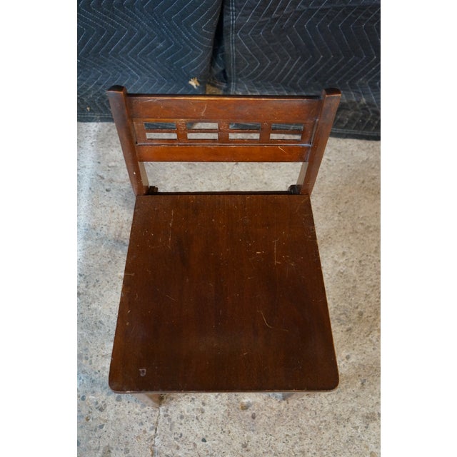 Mid Century Art Deco Style Mahogany Telephone Table Desk & Chair For Sale - Image 13 of 17