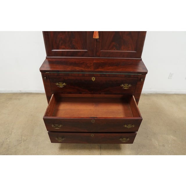 Vintage Butlers Secretary Desk on Chest For Sale - Image 12 of 17